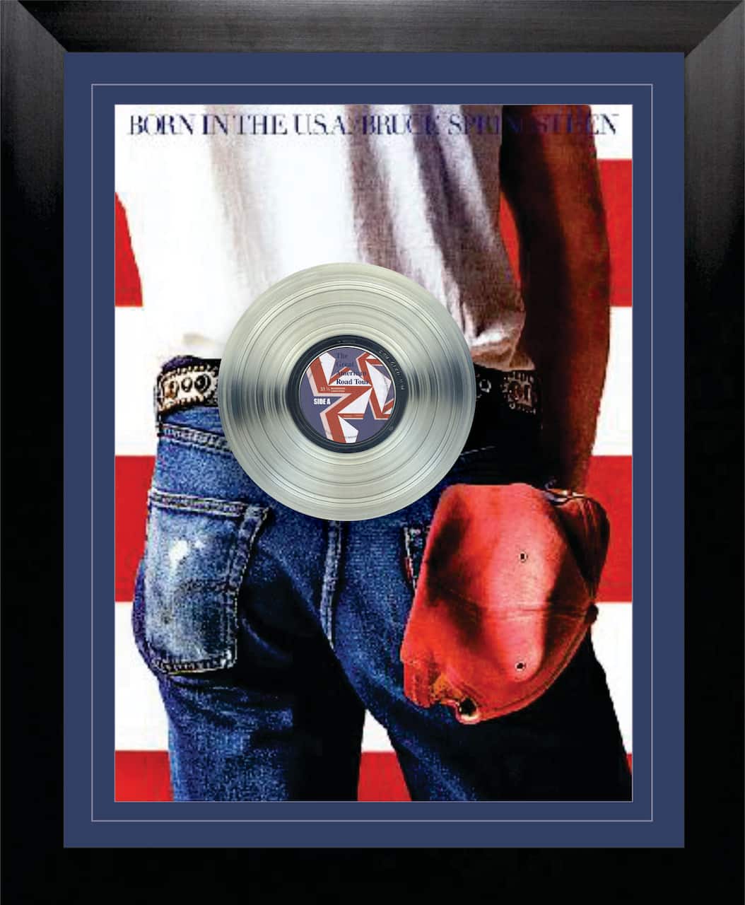 Bruce Springsteen Framed Born in the USA Collage with Platinum LP 29.5" x 38.5"